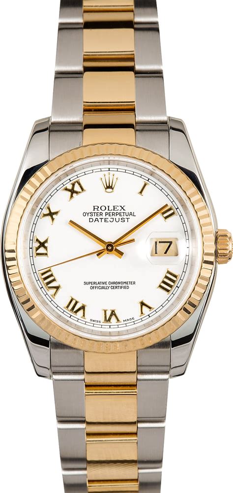 rolex oyster perpetual datejust two tone mens